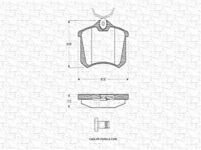 MAGNETI MARELLI 363702160433 -  Комплект тормозных колодок, дисковый тормоз
